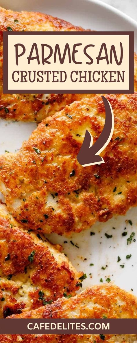 Crusted Chicken Recipes, Chicken Breast Recipes Easy, Low Carb Low Fat Recipes, Parmesan Crusted Chicken, Parmesan Crusted, Crusted Chicken, Low Carb Diet Recipes, Low Carb Dinner Recipes, Keto Recipes Dinner