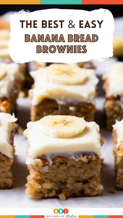 Banana Bread Bars Healthy, Moist Banana Brownies, Banana Bread Recipe Cupcakes, Recipes Using Lots Of Bananas, 4 Bananas Recipe, Banana Dessert No Bake, Bananas Going Bad Recipe, Ultimate Banana Bread, Ripe Banana Brownies