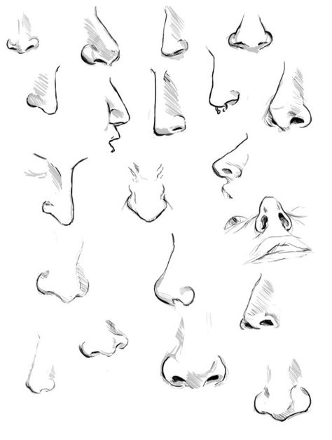 Female Nose Drawing, Sketch Nose, Side View Drawing, Female Image, Drawing Female, Character Design Cartoon, Nose Drawing, 얼굴 그리기, Drawing Templates