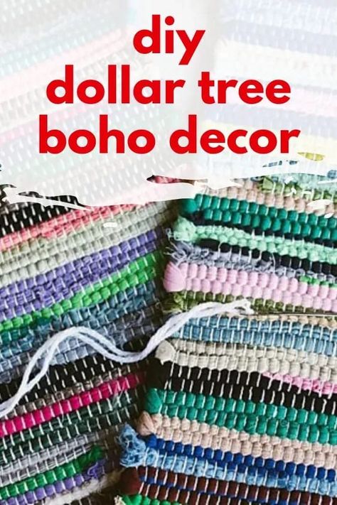 Boho Flooring Ideas, Diy Boho Wall Decor Dollar Tree, Diy Floor Pillow, Boho Chic Room, Tree Diy Decor, Diy Bohemian Decor, Rugs To Make, Boho Decor Diy, Chic Room Decor