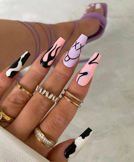 Must-Have Summer Nail Colors and Trends for the Season! - WomenSew Crazy Nails, Acrylic Nails Coffin Pink, Coffin Nails Long, Acrylic Nails Coffin Short, Pink Nail, Hot Nails, Coffin Nails Designs, Fancy Nails, Dope Nails