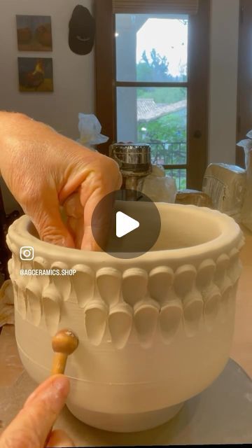 AG Ceramics on Instagram: "I’ve been getting a lot of orders for these thumbprint planters lately. As soon as I make one, it’s out the door. #goldluster #makersgonnamake #madeinaskutt #homedecor #interiordesign #interiors #gifts #wheelthrowing #handmade" Pottery Projects, Handmade Ceramic Planters, Wheel Throwing, Ceramic Planters, The Door, Handmade Ceramics, Door Decorations, Projects To Try, Ceramics