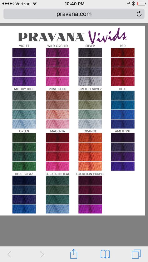 Pravana Vivids color chart Pravana Purple Tourmaline, Pravana Vivids Violet, Taurus Hair Color, Blue Hair Formula, Pravana Vivids Color Chart, Pravana Vivids Formulas, Pravana Color Formulas, Pravana Hair Color Chart Chromasilk, Pravana Color Chart