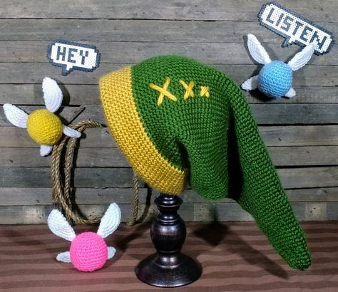 Mario Crochet, Link Hat, Hat Patterns Free, Yarn Bee, Crochet Design Pattern, Fun Crochet Projects, Diy Crochet Projects, Crochet Hat Pattern, Crochet Stitch