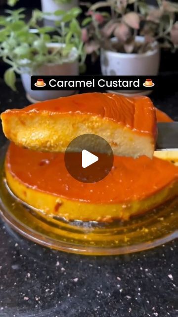 Cook Something Special on Instagram: "Easy Caramel Custard Recipe

In a pan Caramelize 1 cup sugar with 1/4th cup water. Once the caramel is brown pour in a flat pan and allow to cool.
In a bog bowl add 500ml Milk, 1 cup cream, 1 cup condensed milk, 1 cup yogurt, 1/2 cup Custard powder, 1 tsp vanilla essence. Mix well and pour in the flat pan with caramel.

Take cooker, kadai, idli cooker place a ring & Put 1 glass of water allow it to boil and then carefully put the Custard mix inside l. Allow it to steam and cook for 30 mins. Remove cool a little and then plate and enjoy.

Follow For More

#custard #caramelcustard #bakedcustard #caramelpudding #custardrecipe #caramel #caramelsauce #recipe #reelitfeelit #reelsinstagram #trendingrecipes 

Video remix all credits to @foodpoint287 
Voice by Custard Powder Recipes, Caramel Custard Recipe, Caramel Custard, Custard Recipe, Baked Custard, Easy Caramel, Caramel Pudding, Flat Pan, Custard Powder