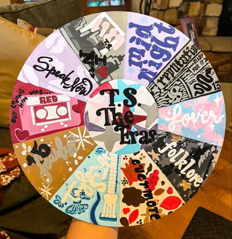 Taylor Swift Eras Tour Vinyl Painted Vinyl Revord Taylor Swift Albums Taylor Swift painted vinyl record Painted Vinyl Record, Taylor Swift Cd, Vinyl Record Art Ideas, Painted Records, Vinyl Paintings, Taylor Swift Albums, Painted Vinyl Records, Taylor Swift Birthday Party Ideas, Taylor Swift Drawing