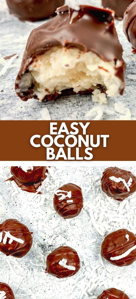 Coconut Candy Balls, Coconut Balls Recipe, Chocolate Coconut Balls, Candy Bar Recipe, Easy Candy Recipes, Cookie Balls, Chocolate Candy Recipes, Coconut Balls, Coconut Candy