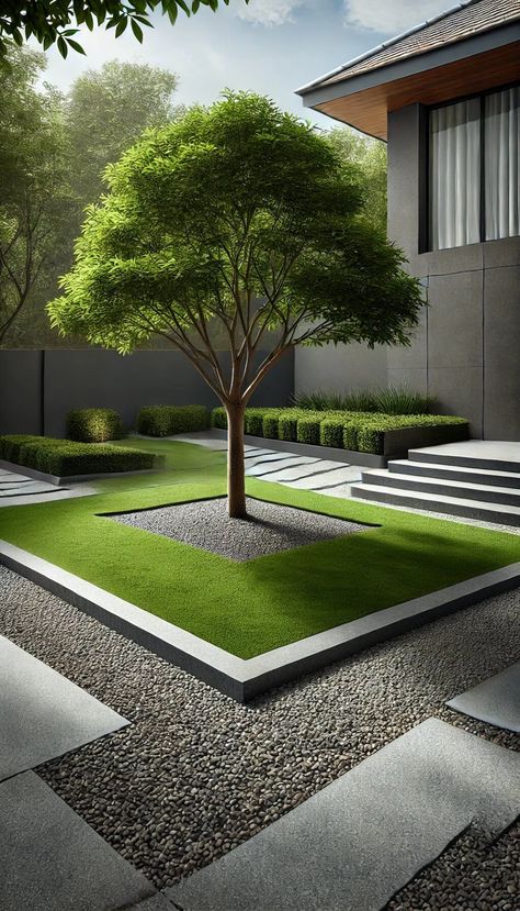 15+ Innovative Edging Around Trees Ideas for Every Garden Style 43 Garden Trees Ideas, Under Tree Landscaping, Landscape Architecture House, Garden In House, Tree Edging, Courtyards Ideas, Ideas Around Trees, Fence Gardening, Design Garden House