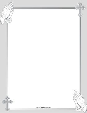 The gray hands in this printable Christian border are held together in prayer. Free to download and print. Christian Stationary, Christian Templates, Printable Border, Sunday School Coloring Pages, Free Printables Organization, 52 Week Savings, Scrapbook Frames, Border Templates, Cool Minecraft Houses