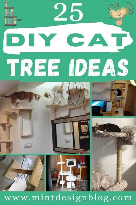 Make Your Own Cat Tree, Tree House For Cats Outdoor, Cat Tree From Cardboard Boxes, Custom Cat Trees Diy, How To Build A Cat Tree Diy, Unique Cat Tree Diy, Cottagecore Cat Tree, Cat Tree Refurbish, Diy Cat Tower Ideas