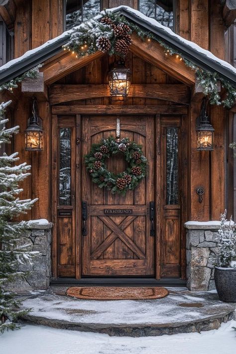 Cabin Christmas Decor Rustic, Ski Lodge Christmas Decor, Winter Lodge Decor, Lodge Christmas Decor, Lodge Christmas, Eclectic Bathroom Design, Lodge Aesthetic, Lodge Style Home, Cabin Christmas Decor