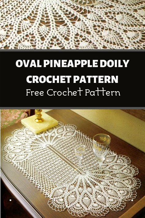 Vintage Crochet Doily Pattern, Free Doily Patterns, Pineapple Doily, Crochet Doily Pattern, Crochet Doily Rug, Crochet Tablecloth Pattern, Free Crochet Doily Patterns, Doily Pattern, Crochet Table Runner Pattern