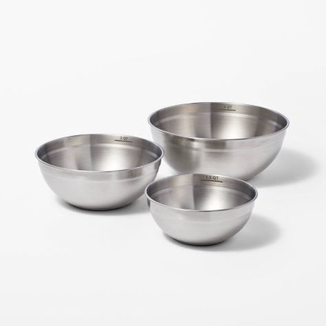 Apartment Necessities, Greece House, Target Kitchen, Ceramic Mixing Bowls, Baking Bowl, Best Starters, Mixing Bowl Set, Future Kitchen, Stainless Steel Bowls