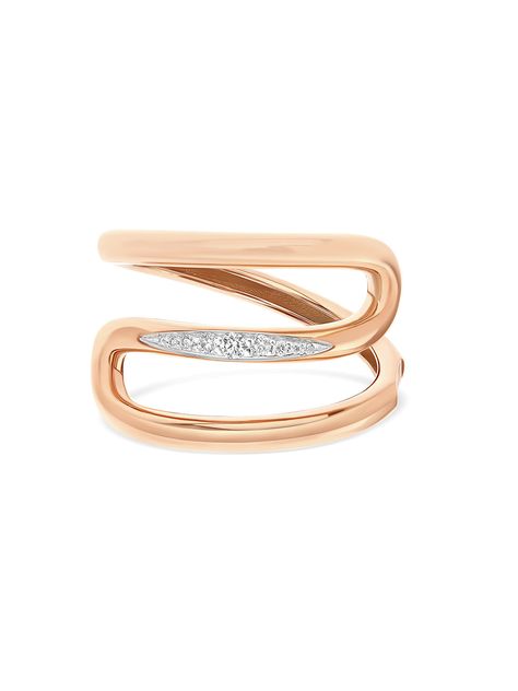 Like a precious spiral in 18kt rose gold and diamonds, this ring from the LIBERA collection rewrites the shape of the classic ring with grace and contemporary taste. A hug to wear on your finger!DIAMONDS:- Weight (total): 0.06 CT- Clarity: VS- Color: G- Cut: round Ring Side View, Jewellery Advertising, Stackable Necklaces, Special Occasion Jewelry, Spiral Ring, Jeweled Earrings, Italian Jewelry, Put A Ring On It, A Hug