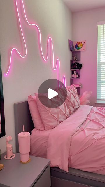 muva jo ♡ on Instagram: "“Alexa, play “in my room” - beach boys” 💕🎀🩷✨

links to everything are on my Amazon store front or tik tok showcase 💕

#roomtour #pinkaesthetic #apartmenttherapy #apartmentdecor" Easy Room Upgrades, Color Aesthetic, Beach Boys, In My Room, Amazon Store, Store Front, Room Tour, My Room, Apartment Therapy