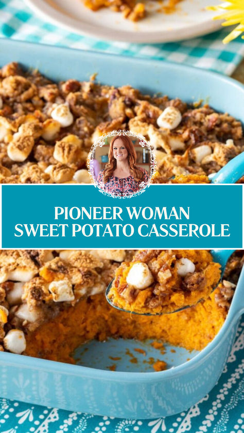 Pioneer Woman Sweet Potato Casserole Baked Sweet Potato Casserole Recipes, Pioneer Woman Candied Sweet Potatoes, Pioneer Woman Potato Casserole, Spend With Pennies Sweet Potato Casserole, Sweet Potato Casserole Strussel, Recipe For Sweet Potatoes Marshmallows, Soul Sweet Taters Pioneer Woman, Sweet Potatoes Casserole With Marshmallows, Pioneer Woman Thanksgiving Recipes Creamy Mashed Potatoes