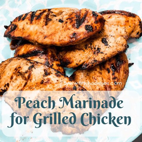 Peach Marinade, Grilled Peaches Balsamic, Marinade For Grilled Chicken, Recipe For Grilled Chicken, Balsamic Chicken Marinades, Bbq Chicken Marinade, Grilled Chicken Sandwich, Balsamic Vinegar Recipes, Peach Chicken