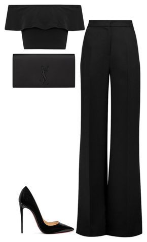 "Untitled #737" by kylie100 ❤ liked on Polyvore featuring Roksanda, WearAll, Yves Saint Laurent and Christian Louboutin Hogwarts Fashion, Dress Party Night, Christian Fashion, Mode Kpop, Ținută Casual, Vintage Mode, Modieuze Outfits, Elegantes Outfit, Looks Chic