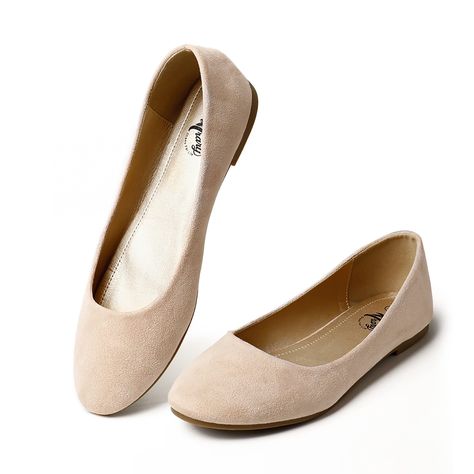 PRICES MAY VARY. Exquisitely Crafted: Women's flats shoes feature a simple slip-on design and a low 0.20-inch heel for comfort. The durable rubber sole offers lightweight support for your feet. All-day Flats for Women: The round-toe flats have ample toe room and are effortlessly wearable. The breathable synthetic lining keeps your feet comfortable and relaxed, perfect for all-day wear. Durable and Eco-Friendly: The upper of the womens black flats dress shoes are made of soft and durable syntheti Business Casual Footwear Women, Modest Shoes, Doll Shoes For Women, Casual Work Shoes Women, Fall Shoes Flats, Business Casual Shoes Women, Black Flat Dress Shoes, Formal Flats, Casual Work Shoes