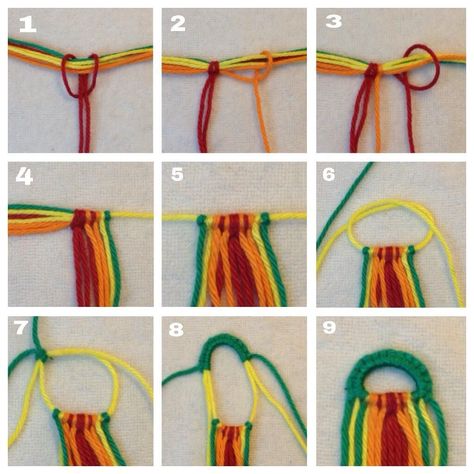 Detailed photo tutorial on how to make a straight beginning row with the friendship bracelets. Haft Vintage, String Bracelet Patterns, Friendship Bracelet Patterns Easy, Cute Friendship Bracelets, Yarn Bracelets, Handmade Friendship Bracelets, Diy Bracelets Tutorials, Embroidery Bracelets, Friendship Bracelets Tutorial