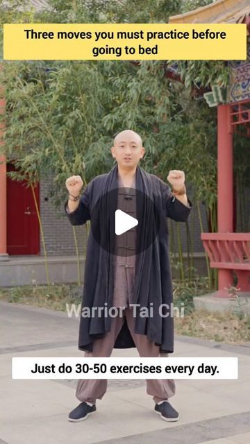 warriortaichi1 on March 21, 2024: "Three exercises you must do before going to bed. #chestworkout #arms #armsworkout #helpfultips #healthandwellness #hunchback #stretching...". Exercise Before Bedtime, Exercises Before Bed Bedtime, Thai Chi Exercises, Qigong Exercises Workouts, Chi Gong Qigong Exercise, Ti Chi For Beginners, Exercise Before Sleep, Streching Excersise, Bedtime Exercise