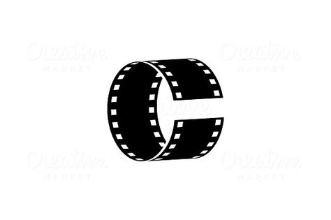 Letter C Cinema Vector Logo Template by Yarkin on @creativemarket Cinema Logo Design, Cinema Room Ideas, Cinema Light Box Quotes, Night Cinema, Wordmark Logo Typography, Cinema Outfit, Cinema Logo, Car Cinema, Cinema Popcorn