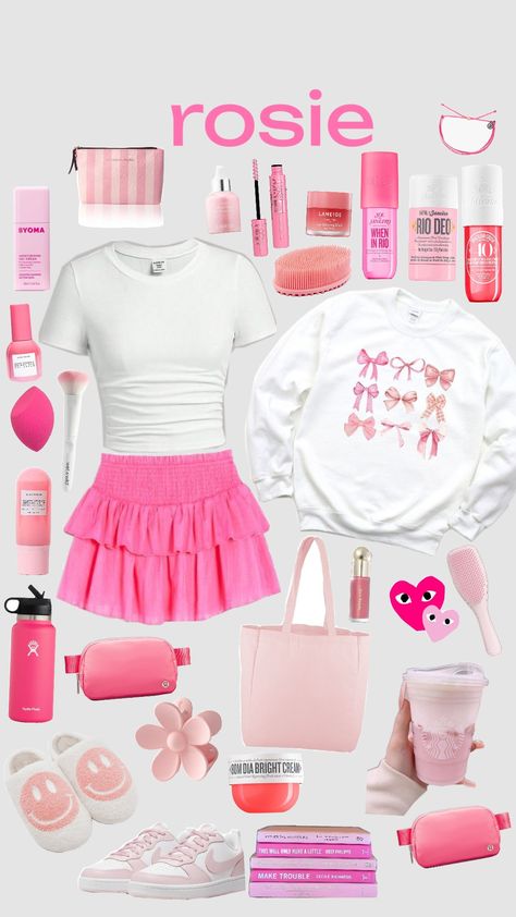 #Rosie #preppy #pink #outfit #preppypink #pinkoutfit #Rosiefit Preppy Pink Outfits, Outfits For Birthday Party, Preppy Fashion, Pink Preppy, Preppy Stuff, Preppy Pink, Cute Preppy Outfits, Dream Style, Pink Outfits