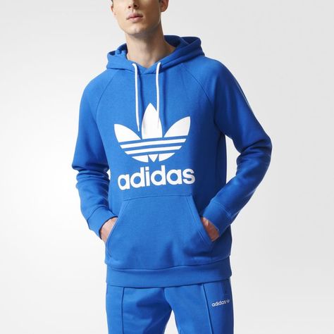 Adidas Trefoil Hoodie, Hoodie Adidas, Hoodie Style, Nike Workout, Memes Status, Adidas Trefoil, Adidas Originals Mens, Adidas Outfit, Adidas Hoodie