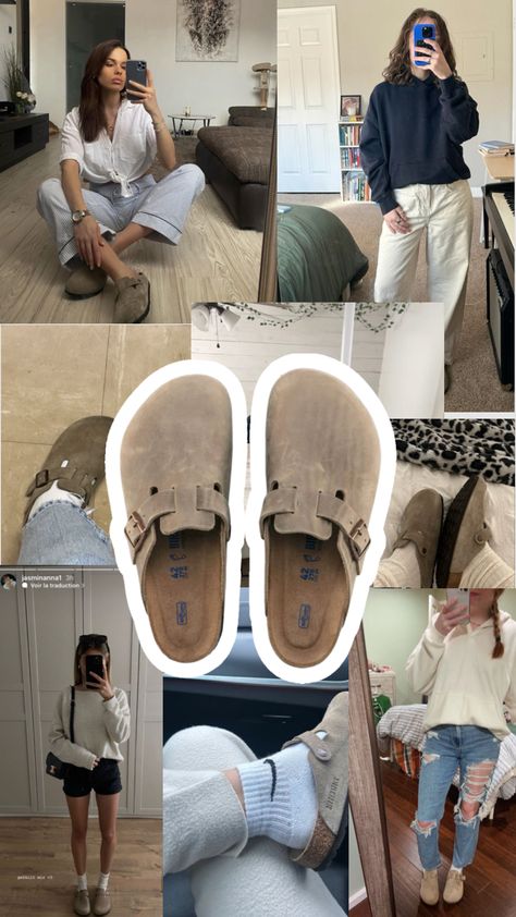 My new series I want birks so bad.#outfitinspo #Boston Birkenstock Boston Clogs Outfit, Clog Outfits, Boston Birkenstock, Birks Outfit, Birkenstock Boston Outfit, Boston Outfits, Birkenstock Outfit, Clogs Outfit, Trendy Outfits Winter