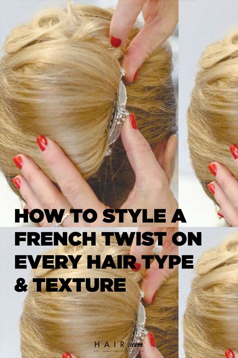 If you've always wanted to know how to style a French twist at home, now is your moment to learn. We're providing all the professional advice you need to do this easy updo. Nail Combinations, French Twist Updo, Easy Hairdos, French Twist Hair, French Hair, Hairdo For Long Hair, French Twist, Braids For Short Hair, Hair Dos