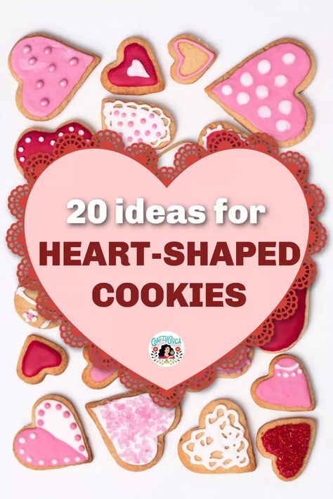 Here are 20 creative ways to make heart-shaped cookies. For Valentine's Day or whenever! Creative Valentine Cards, Heart Shaped Cookie, Shaped Cookies, Heart Shaped Cookies, Creative Valentines, Shaped Cookie, Recipe Of The Day, Valentines Cards, A Heart