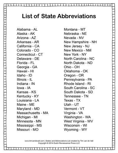 state abbreviations list 50 States In Alphabetical Order, States In Alphabetical Order, State Abbreviations, States And Capitals, The 50 States, State Capitals, History Education, Alphabetical Order, Phone Plans