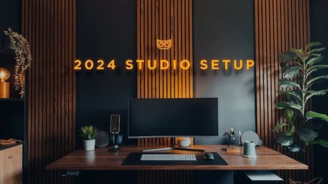 my 2024 studio setup tour creator workspace - YouTube Youtube Studio, Youtube Setup, Youtube Thumbnail, Studio Setup, Work Space, Mood Board