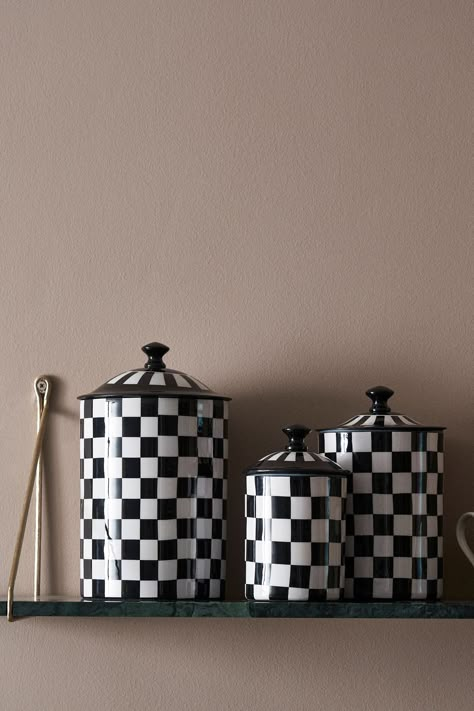 Purchase Rockett St George Set of three Black/White Checkerboard Nesting Enamel Storage Tins from the Subsequent UK on-line store Check more at https://creativedecordesign.com/2024/09/03/buy-rockett-st-george-set-of-3-black-white-checkerboard-nesting-enamel-storage-tins-from-the-next-uk-online-shop/ Black And White Checkered Kitchen Decor, Black And White Kitchen Accessories, Checkerboard Furniture, Cute Kitchen Accessories, Checkerboard Decor, Checkerboard Bathroom, Black White Room, Black And White Salon, Black And White Kitchen Decor