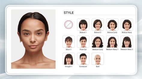 Discover the Online Hairstyle Filter: Try Virtual Haircut Instantly. Available on our website or apps. See how AI tech can boost sales for your hair business. Warm Brown With Highlights, Two Hair Colors, Virtual Hairstyles Free, Hairstyle Generator, Very Short Bangs, Buzz Cut For Men, Hairstyle App, Virtual Hairstyles, New Hairstyles