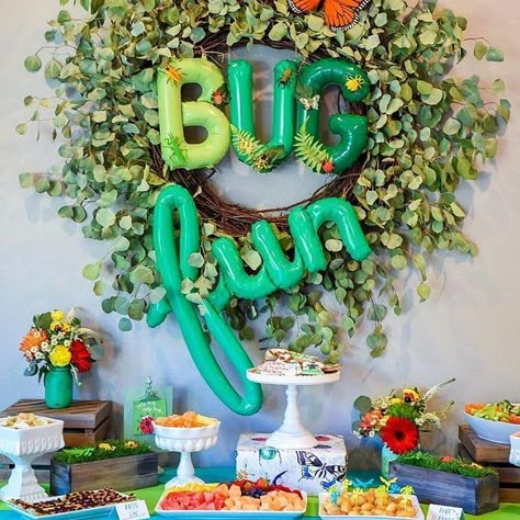 Bug Party Food, Bug Birthday Cakes, Super Mario Bros Birthday Party, Bug Party, Mario Bros Birthday, Bugs Life, Second Birthday Ideas, Party Themes For Boys, A Bug's Life