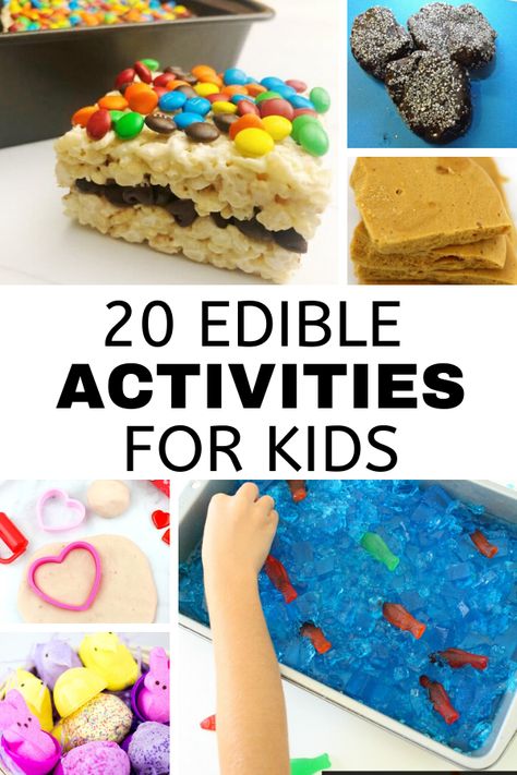 20 Edible Activities To Keep Kids Busy – Edible Crafts Edible Activities For Kids, Preschool Cooking Activities No Bake, Food Crafts For Kids Edible, Edible Activities, Preschool Cooking Activities, Food Activities For Toddlers, Food Crafts For Kids, Edible Kids Crafts, Activities To Keep Kids Busy