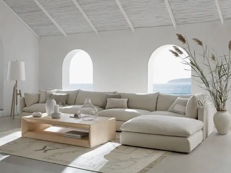 9 Inexpensive Cloud Couch Dupes That Look and Feel Like the Real Thing Rh Cloud Sofa, Cloud Couch Living Room, U Couch, Sectional Sofa Slipcovers, Chambre Inspo, Deep Couch, Small Sectional Sofa, Deep Sofa, Cool Couches