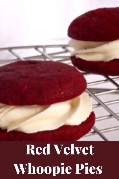 Red Velvet Whoopie Pies fFom Scratch - This easy "from scratch" recipe from Lauryn Cohen (of Bella Baker) is perfect for Valentine's Day (or any day)! Red Velvet Treats, Red Velvet Whoopie Pie Recipe, Whoopi Pies, Whoopie Pies Recipe, Whoopie Pie Filling, Easy Red Velvet, Red Velvet Whoopie Pies, Whoopie Pie Recipe, Apple Pie Recipe Easy