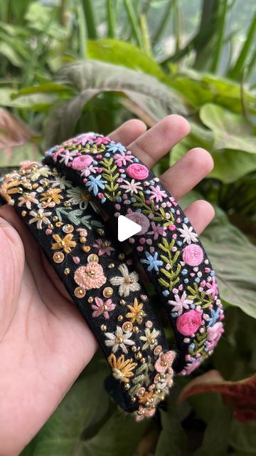 Embroidery by Kashmira | Modern Embroidery on Instagram: "Minimal Embroidery with great care and attention to detail with beautiful shades of Pink 🌸.
.
.
#handembroidery #embroideryart  #embroideryhairband #minimalembroidery #embroiderydesign  #smallbusiness" Headband Embroidery, Embroidery Minimal, Embroidery Samplers, Embroidery Headband, Minimal Embroidery, Tambour Embroidery, Embroidery Sampler, Attention To Detail, Thread Embroidery