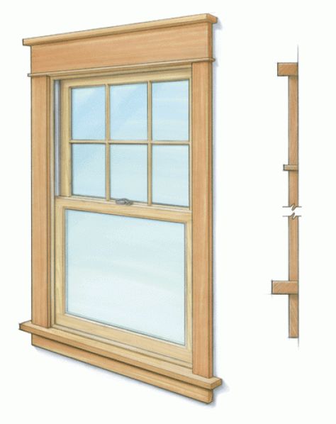 Interior casings are the finishing trim to a window installation, but the profiles are often coordinated with baseboards and door moldings so the room has a cohesive look. Craftsman Window Casing, Craftsman Interior Trim, Door Trim Ideas Interior, Craftsman Trim Window, Craftsman Style Window Trim, Window Trim Styles, Craftsman Style Windows, Craftsman Style Trim, Exterior Door Trim