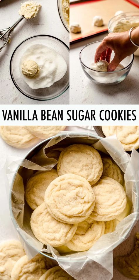 Vanilla Bean Cookies, Bean Cookies, Vanilla Bean Sugar, Vanilla Bean Frosting, Cookies Sugar, Best Cookies, Chewy Sugar Cookies, Vanilla Flavor, Dessert Dips