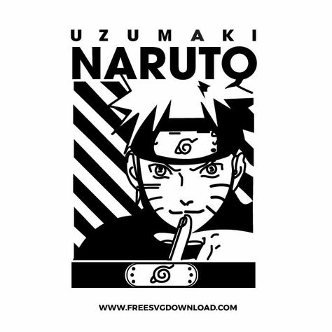 Naruto Stickers Black And White, Naruto Shirts, Naruto T Shirt, Desain Editorial, Anime Printables, Anime Tshirt, Anime Tees, Japon Illustration, Graphic Tshirt Design