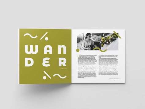 50% OFF! Wanderlust Zine Template by Oh The Raven Studio on @creativemarket Zine Template, Graduation Album, Square Magazine, Indesign Layout, Page Layout Design, Square Brochures, Layout Design Inspiration, Grid Layouts, Book Arts