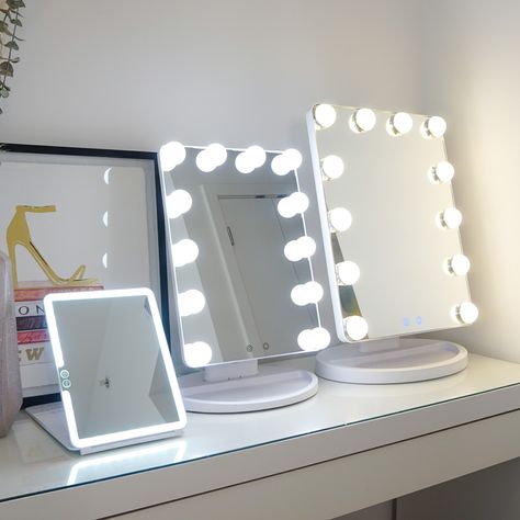 makeup mirrors with dimmable led lighting canada Glam Station, Makeup Stand, Travel Makeup Mirror, Lighted Makeup Mirror, Makeup Station, On Off Button, Vanity Mirrors, Travel Mirror, Makeup Mirror With Lights