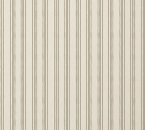 Wallpaper, Wall Coverings, Decals & Stickers | Pottery Barn Stripped Wallpaper Dining Room, Ticking Stripe Wallpaper Bedroom, Bar Room Wallpaper, Burke Decor Wallpaper, Striped Kitchen Walls, Striped Powder Room, Vintage Striped Wallpaper, Wallpaper In Laundry Room Small Spaces, Striped Nursery Walls