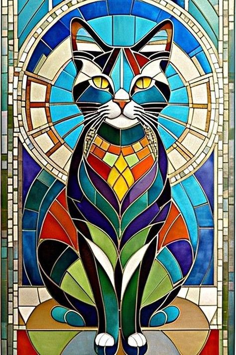 Glass Painting Patterns, زجاج ملون, Mosaic Animals, Stone Art Painting, Glass Window Art, Soyut Sanat Tabloları, Art Stained, Stained Glass Crafts, Glass Projects