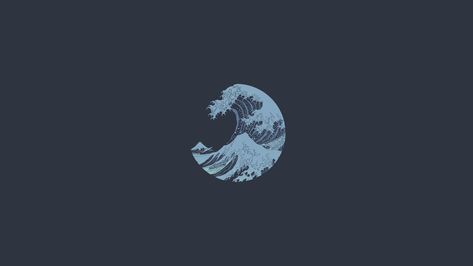 The Great Wave off Kanagawa #minimalism #digital #artwork digital art #blue #waves #4K #wallpaper #hdwallpaper #desktop Laptop Wallpaper Japanese Aesthetic, Pc Wallpaper Aesthetic 4k, Aesthetic Tokyo, 3840x2160 Wallpaper, Desk Wall, Laptop Wallpapers, R Wallpaper, Mobil Drift, Desktop Wallpaper Art