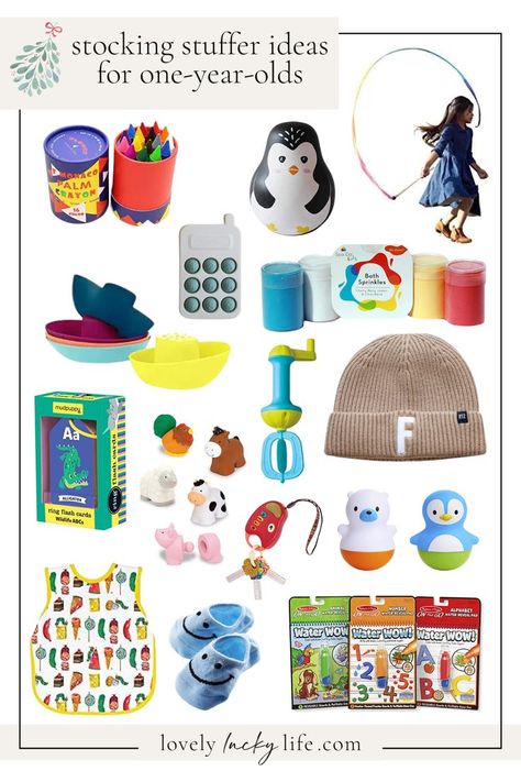 Stocking Stuffer Ideas for One-Year-Olds in 2022 Practical Stocking Stuffers, Stocking Stuffers For Baby, Gift Ideas To Make, Toddler Christmas Gifts, Stocking Stuffer Ideas, Honey Sticks, Animal Alphabet, Toddler Christmas, Perfect Stocking Stuffers