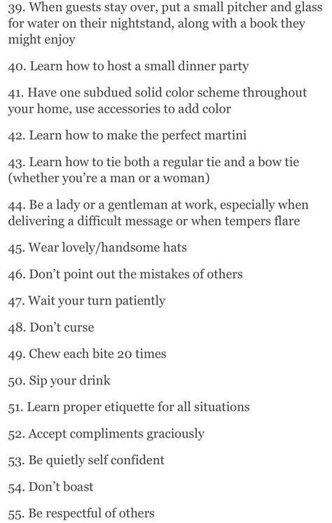 100 ways to be elegant Surrendered Wife, Ettiquette For A Lady, Become Smarter, Etiquette And Manners, How To Become Smarter, Act Like A Lady, Crazy Text, Get My Life Together, Charm School